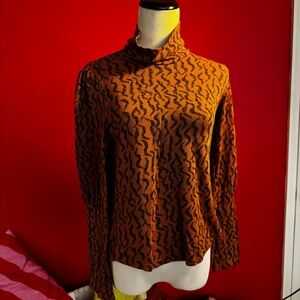 Anthropologie Brown Patterned Sweater